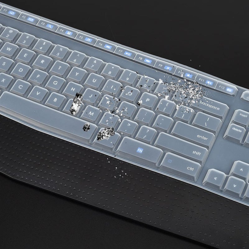 LEZE Keyboard Cover for Logitech MK345 Wireless Keyboard, Logitech MK345 Keyboard Skin Protector - Clear - Image 3